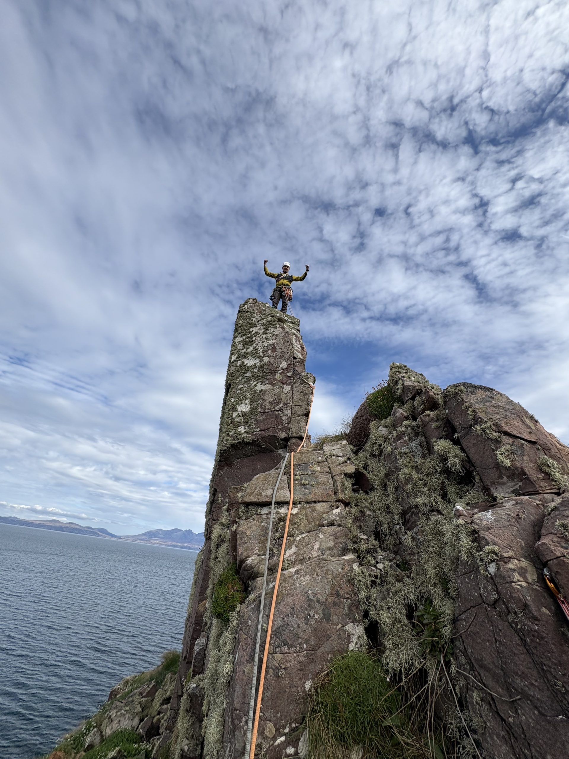 Sea Stack climb on Rum