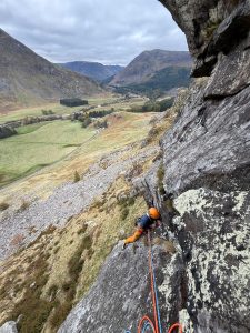 Climbing at Red Craigs Glen Clova