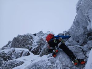 South West Ridge Douglas Boulder, Ben Nevis. JMCS Glasgow