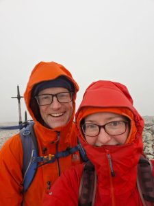 Mark and Svetlana on Carn Aosta