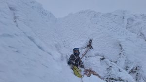 Below the 40th Corner on North East Buttress, Ben Nevis, JMCS Glasgow